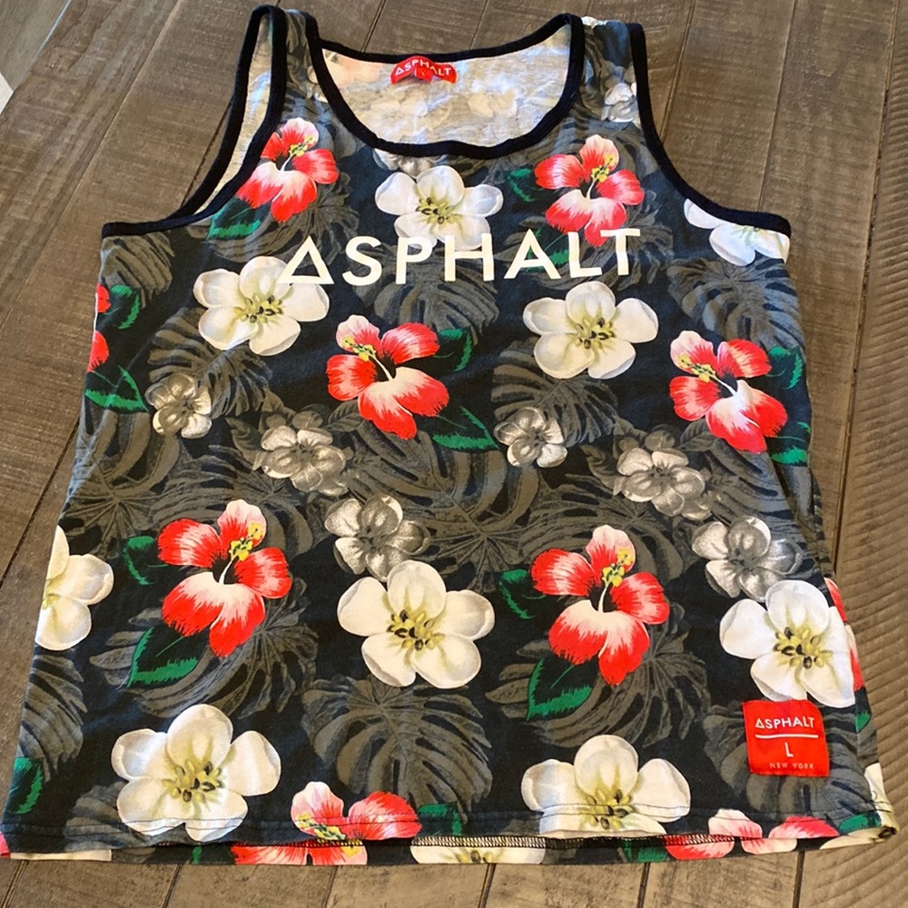 Men’s Asphalt Floral Tank 3/$20